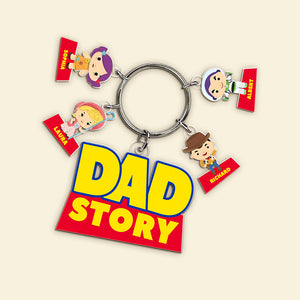 Dad Story Keychain - Personalized Gifts For Dad 02kaqn070525-Homacus