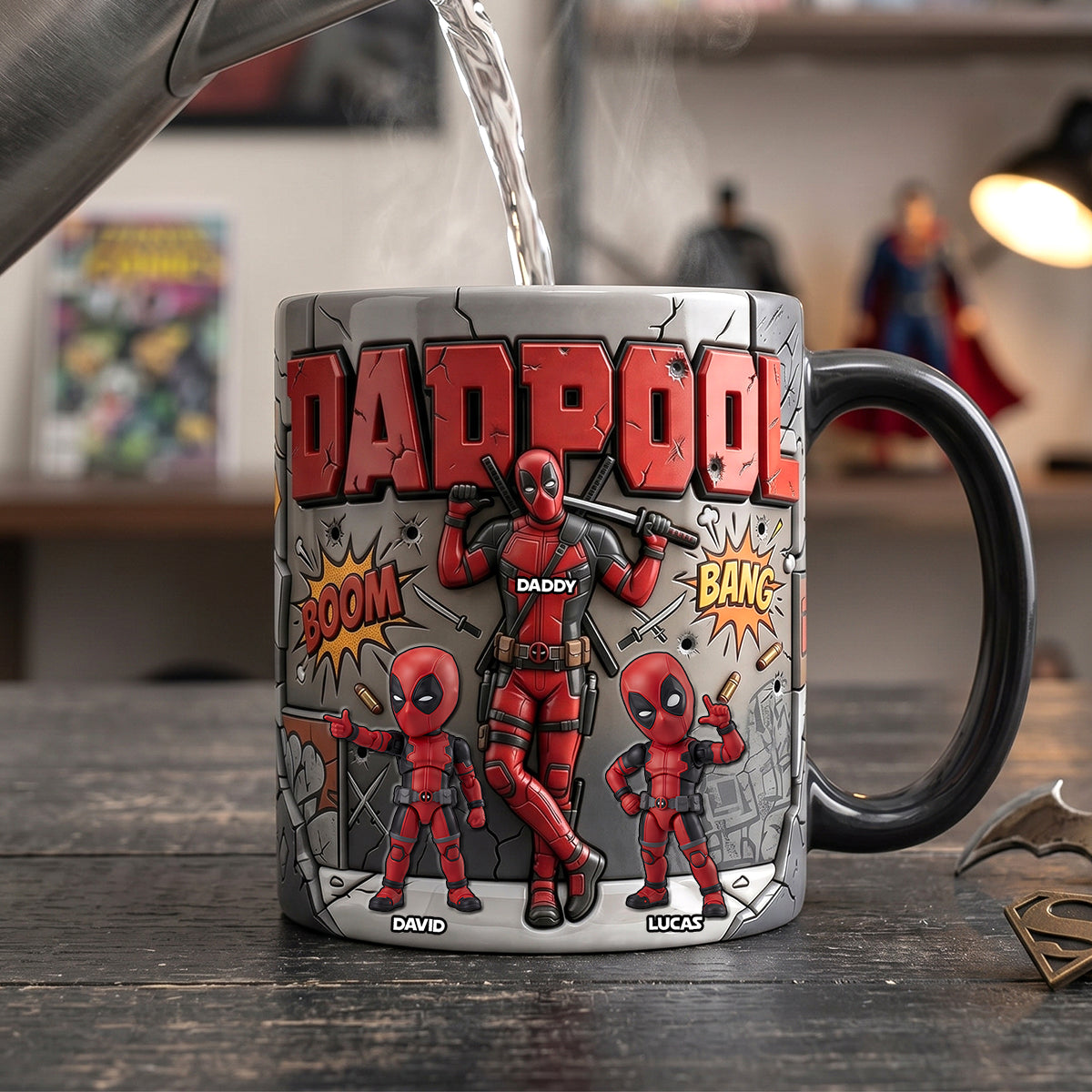 Funny Fighter Dad And Kids Magic Mug - Personalized Gifts For Dads 01natn170426-Homacus