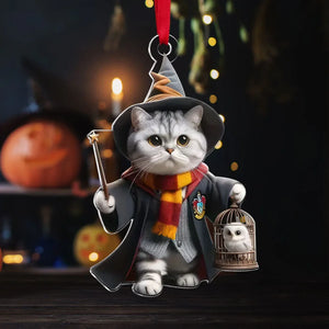 Gifts For Cat Lovers Christmas Wizard Cat Ornament 01acdt031024-Homacus