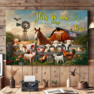 Personalized Gift For Farmer Family Canvas Print, Happy Farm Life 01qhtn131224a-Homacus