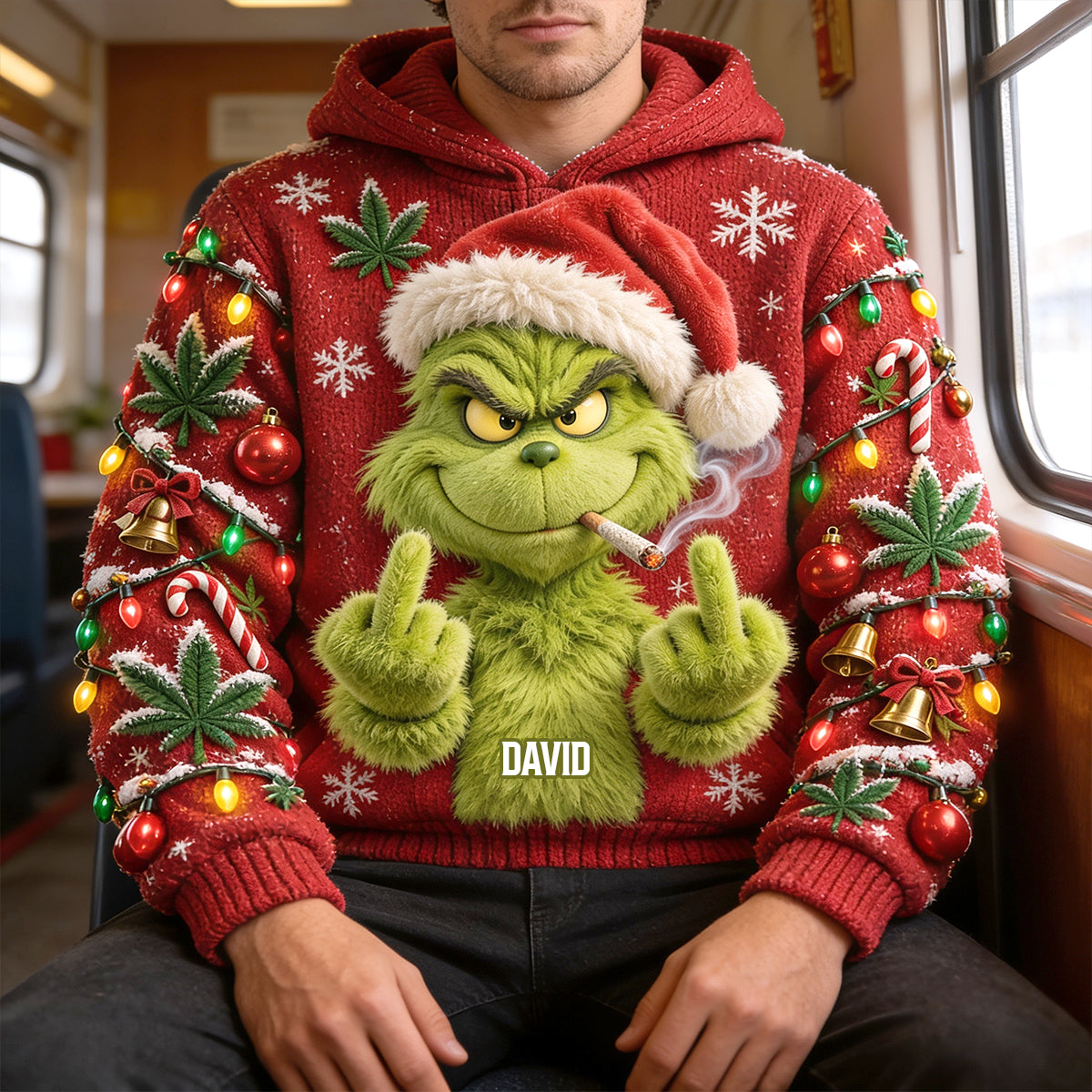 Grouchy Mischief Smoking Hoodie - Personalized Christmas Gifts 04natn180926-Homacus