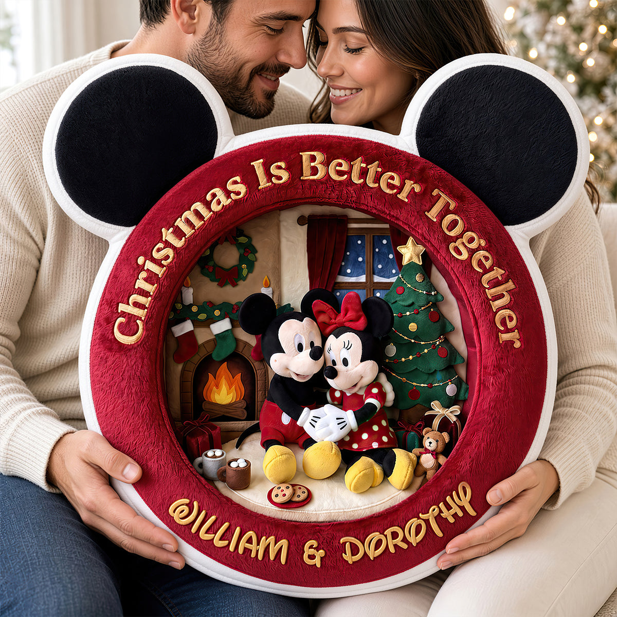 Forever Love Custom Shaped Pillow - Personalized Christmas Gifts For Couples 03ttdt091026-Homacus