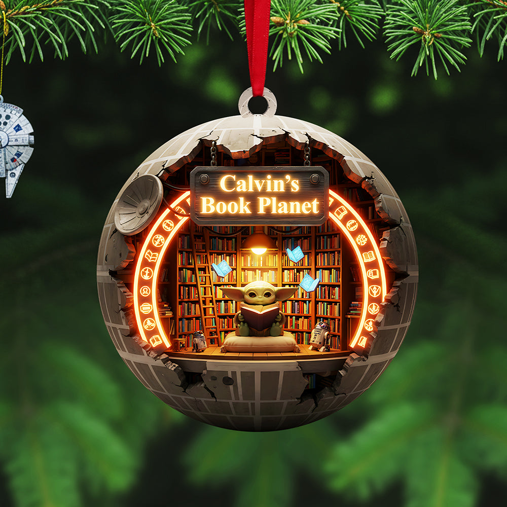 Personalized Gifts For Christmas, Book Planet Acrylic Ornament 01kita041025-Homacus