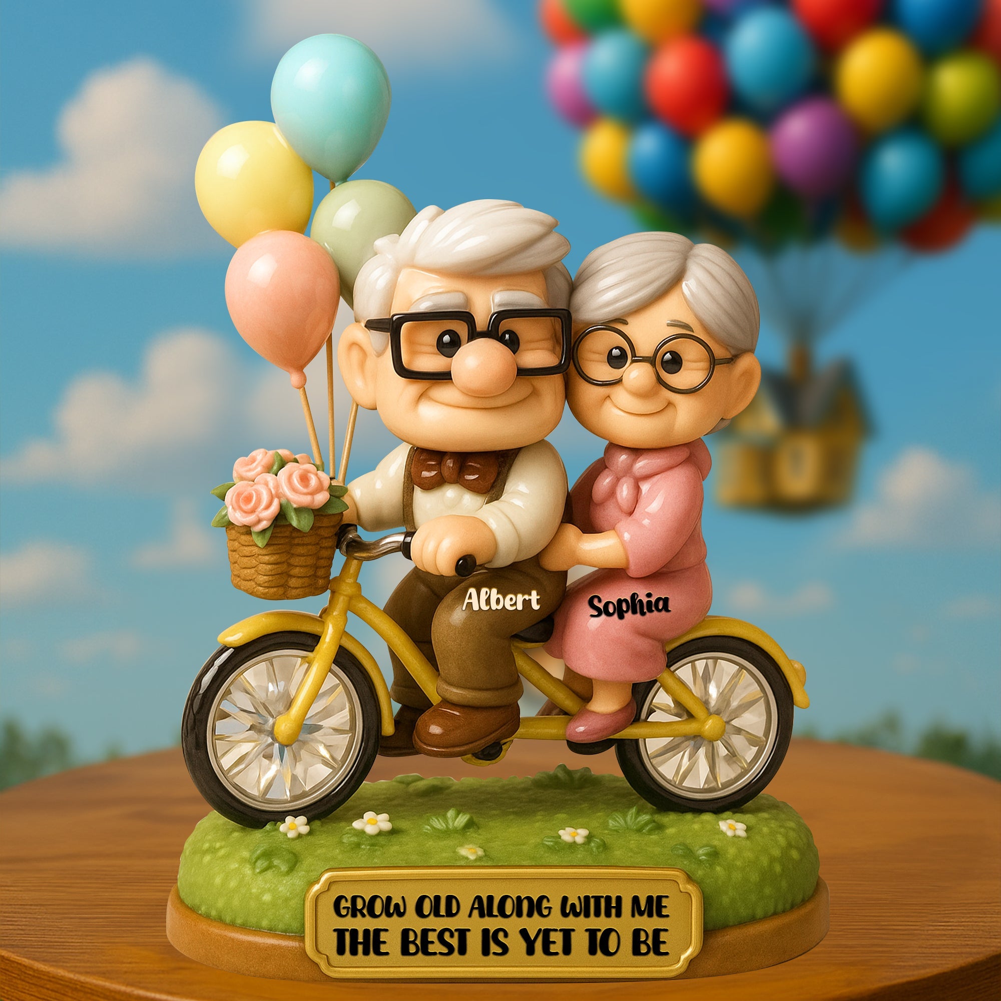 Growing Old Together Couple Acrylic Plaque - Personalized Gifts For Couple 02NALU100625-Homacus