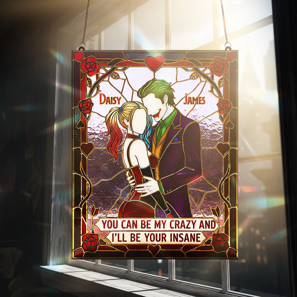 Mischievous Couple Suncatcher Ornament - Personalized Gifts For Couple 04kita011225-Homacus