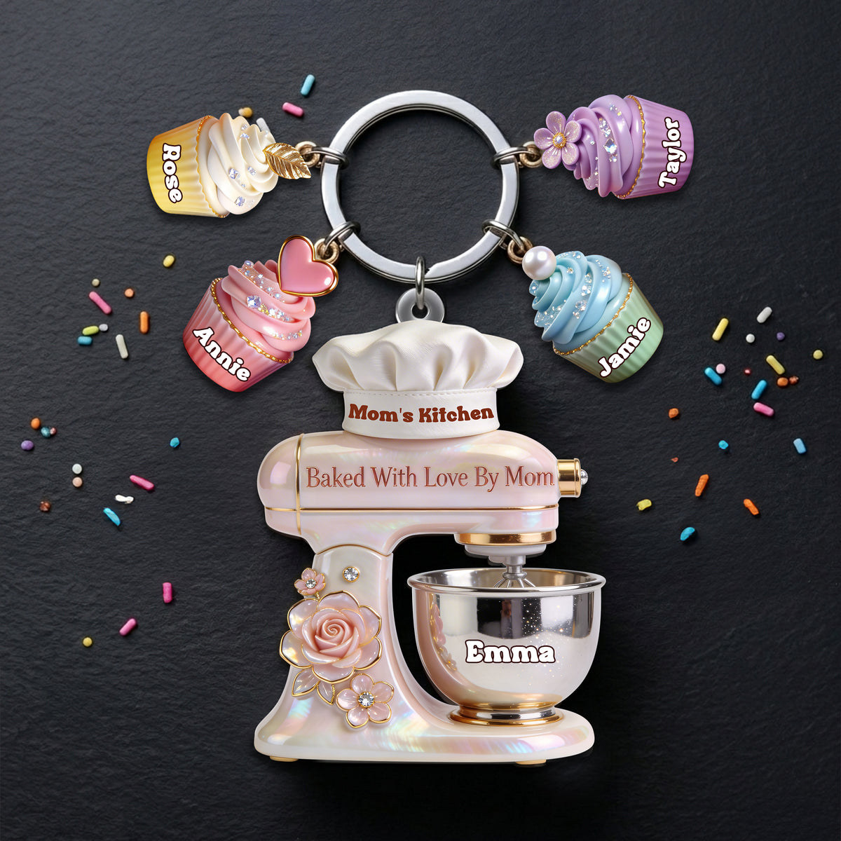 Baking Mom Acrylic Tag Keychain - Personalized Gifts For Mother 01pglu260326-Homacus