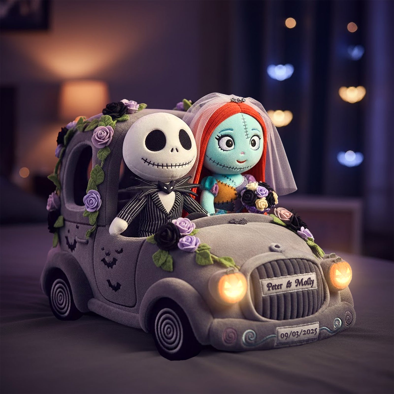 Spooky Bride & Groom Pillow - Personalized Gifts For Couple 08tomg141125-Homacus