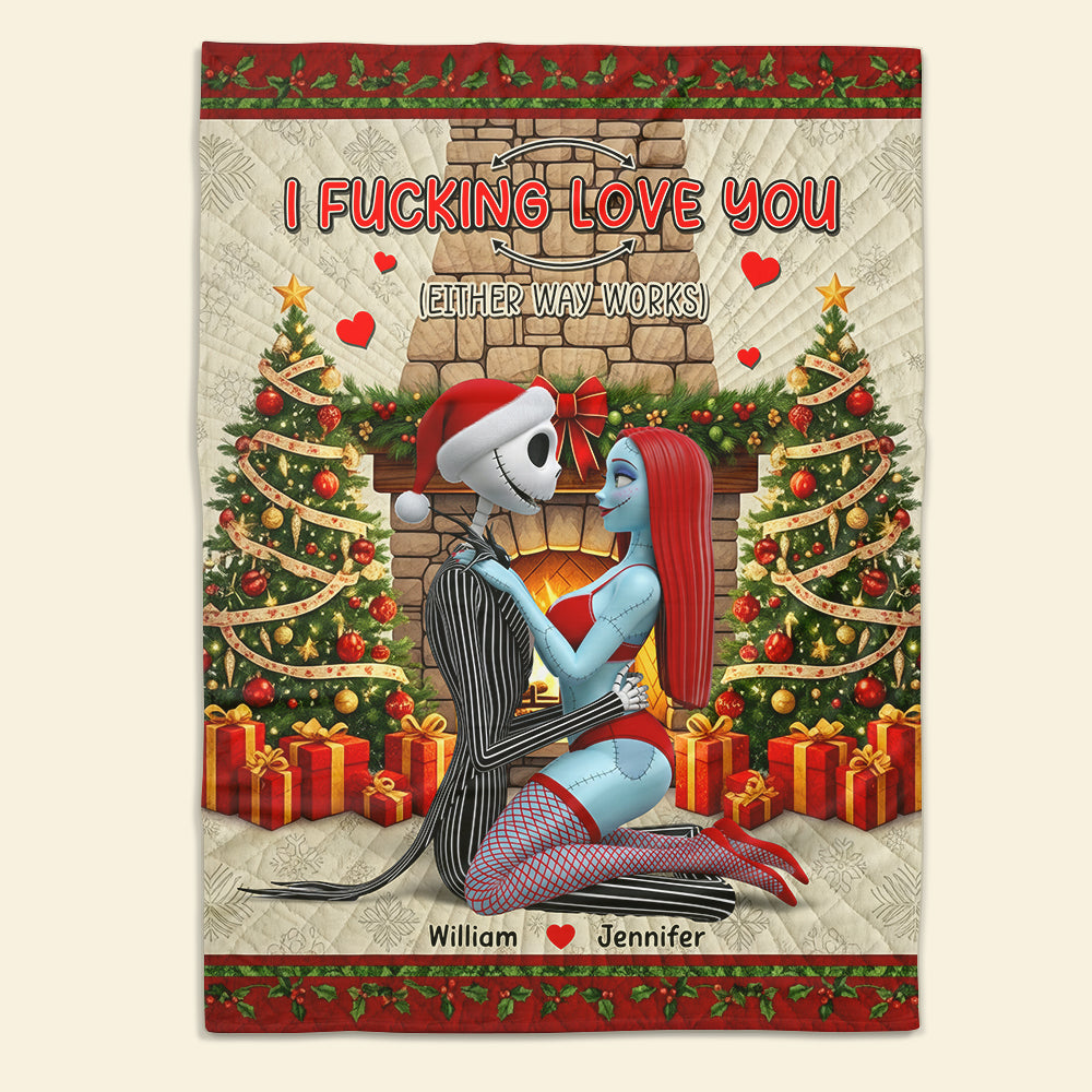 Naughty Couple Blanket - Personalized Christmas Gifts For Couple 03naqn180925-Homacus