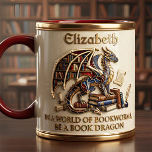 Dragon Book Coffee Mug Personalized Gifts For Book Lovers 03kidt070126-Homacus