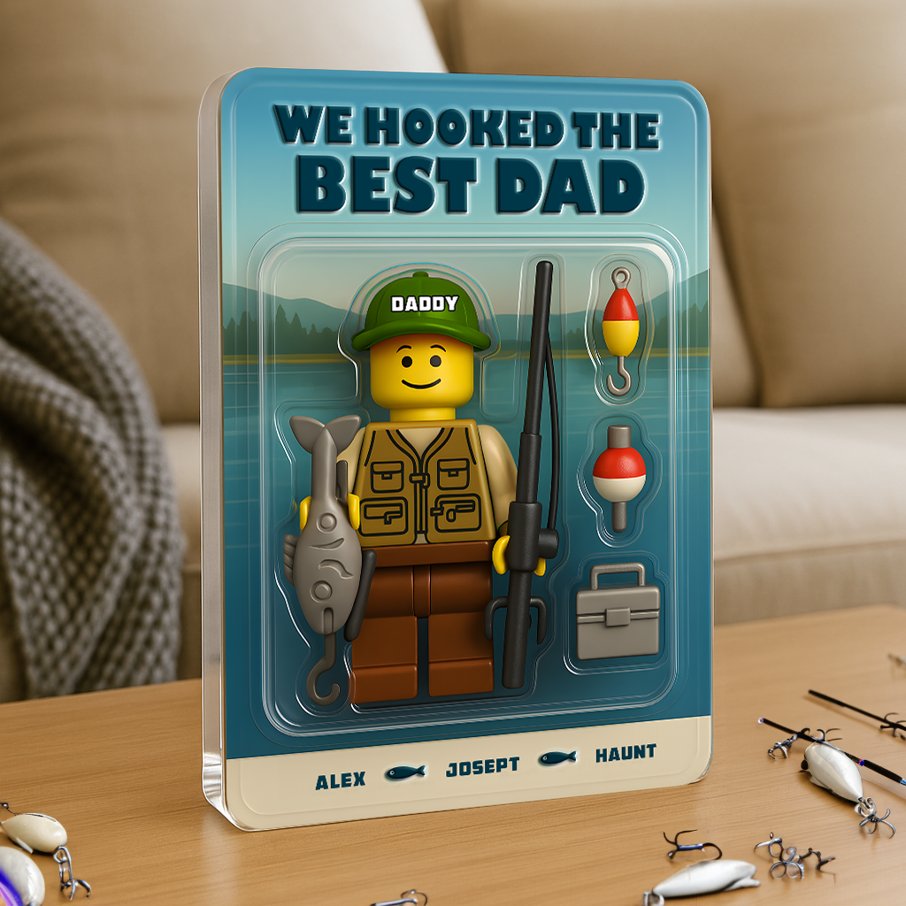 Fishing Dad Acrylic Plaque - Personalized Gifts For Father 02NALU070525-Homacus