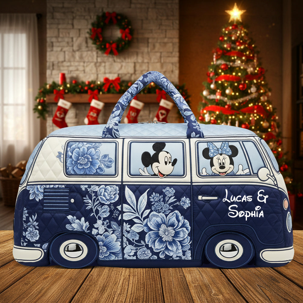 Personalized Gifts For Couple Toile de Jouy Quilted Duffle Bag 01pgtn081025-Homacus