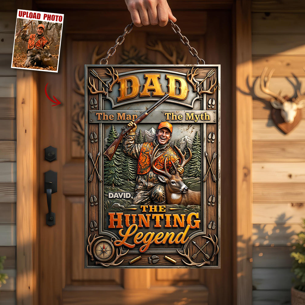 The Hunting Legend Metal Sign - Custom Photo Gifts For Hunting Dads 04hudt040526-Homacus