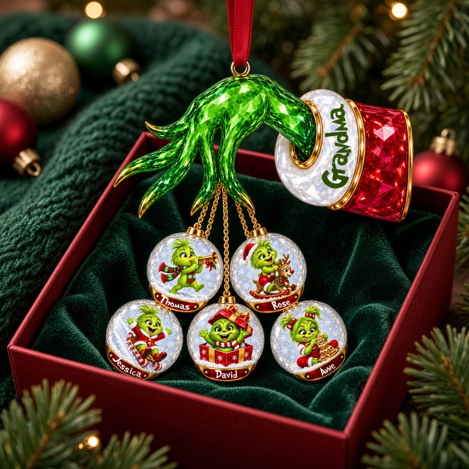 Furry Mischief Family Acrylic Ornament - Personalized Christmas Gifts For Family 07tylu290926-Homacus