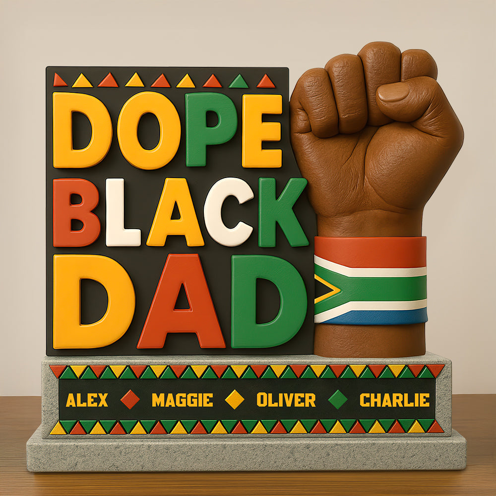 Black Dad Acrylic Plaque - Personalized Gifts For Dad 01HUDT010525-Homacus