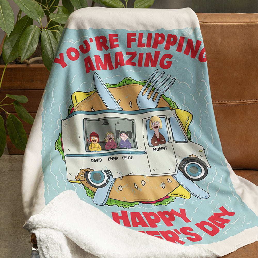 Personalized Gifts For Mom Blanket You're Flipping Amazing 01TODT281224HG-Homacus