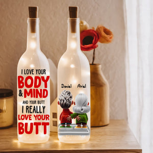 Personalized Gift For Couple Bottle Lamp I Love Your Body & Mind 01OHLU190225-Homacus