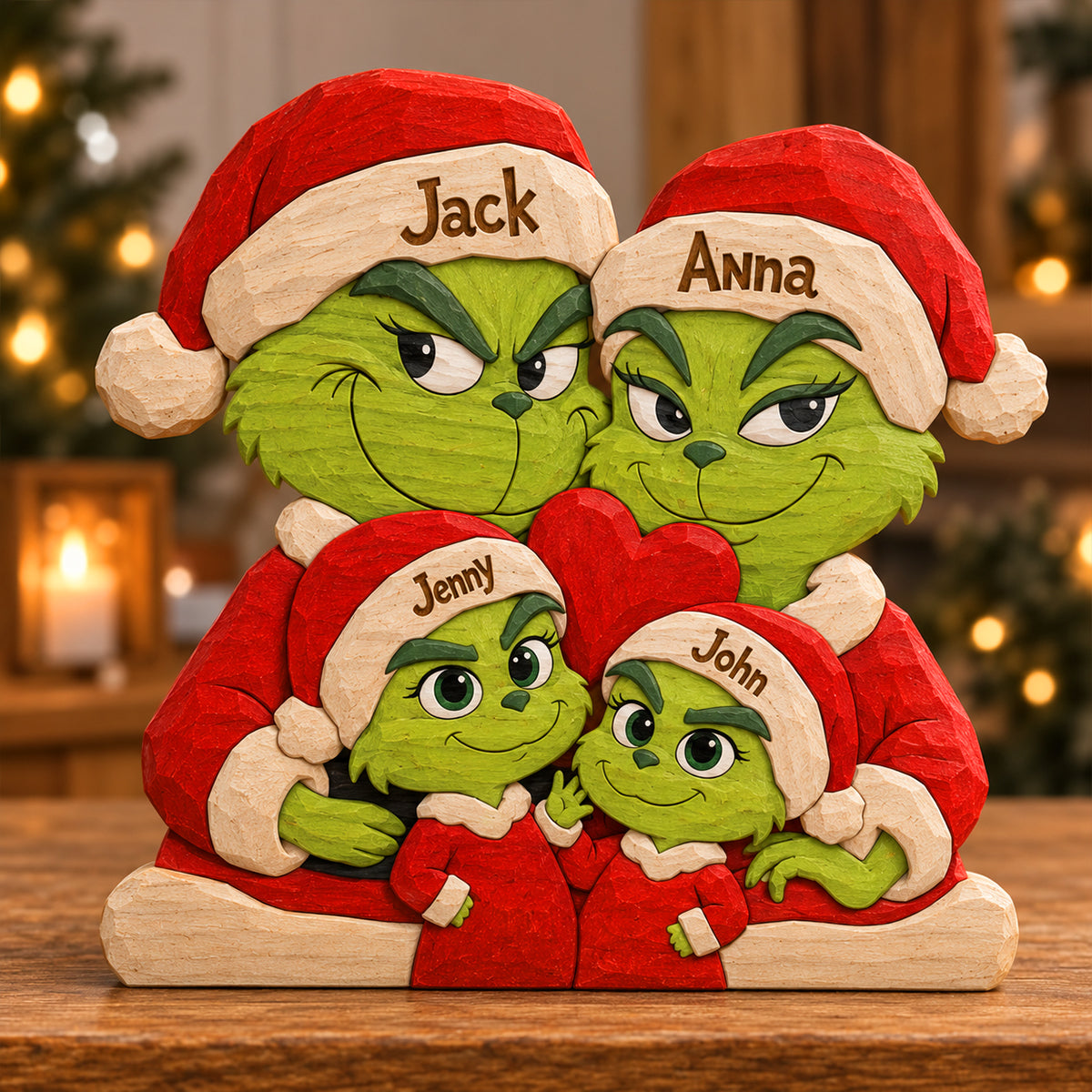 Festive Trouble Family Acrylic Plaque - Personalized Gift For Family 05NATN070926