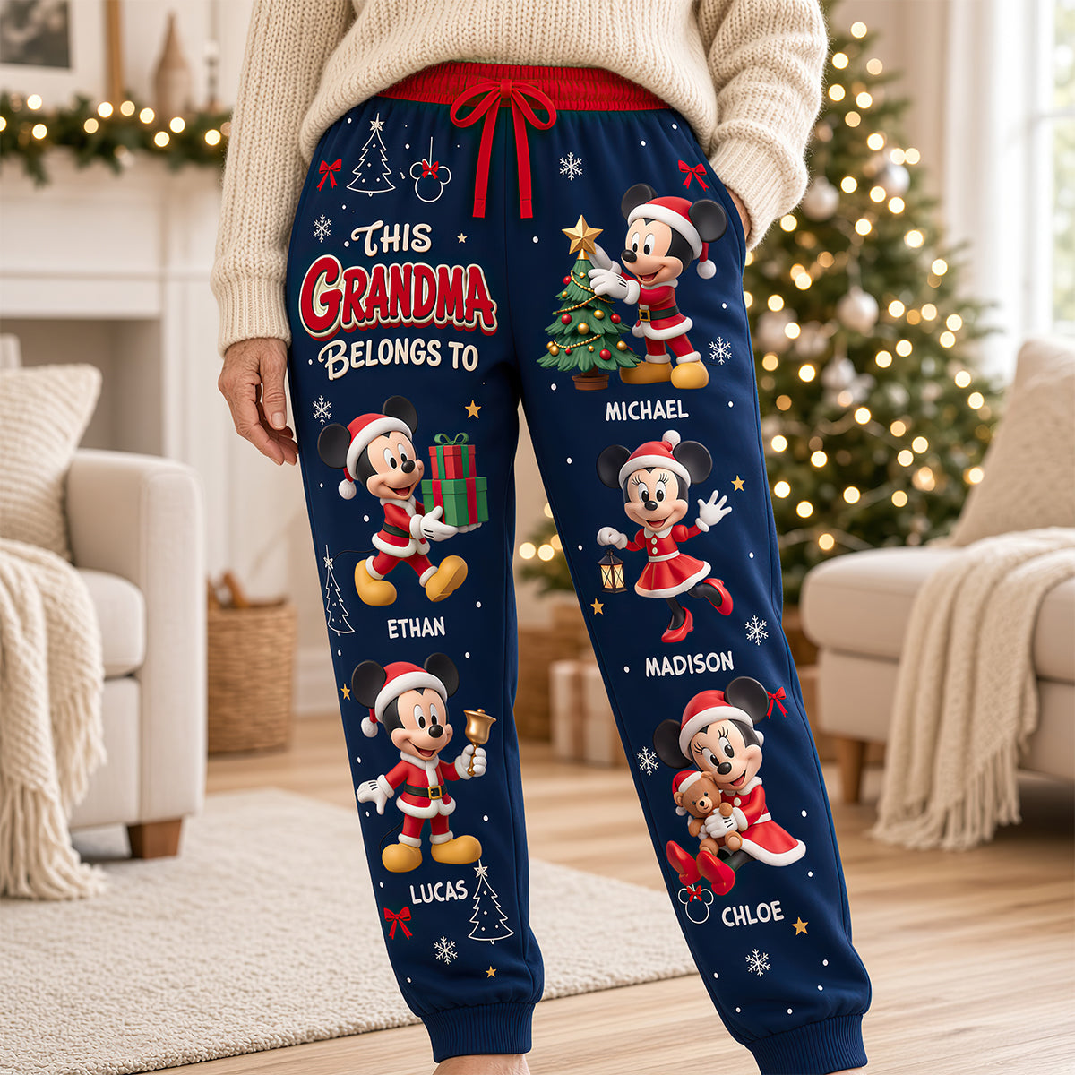 Lovely Christmas Sweatpants - Personalized Christmas Gifts For Grandma 05tydt011026