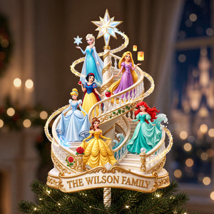 A Stairway Of Princesses Tree Topper - Personalized Gift For Christmas 07TYTA201026-Homacus