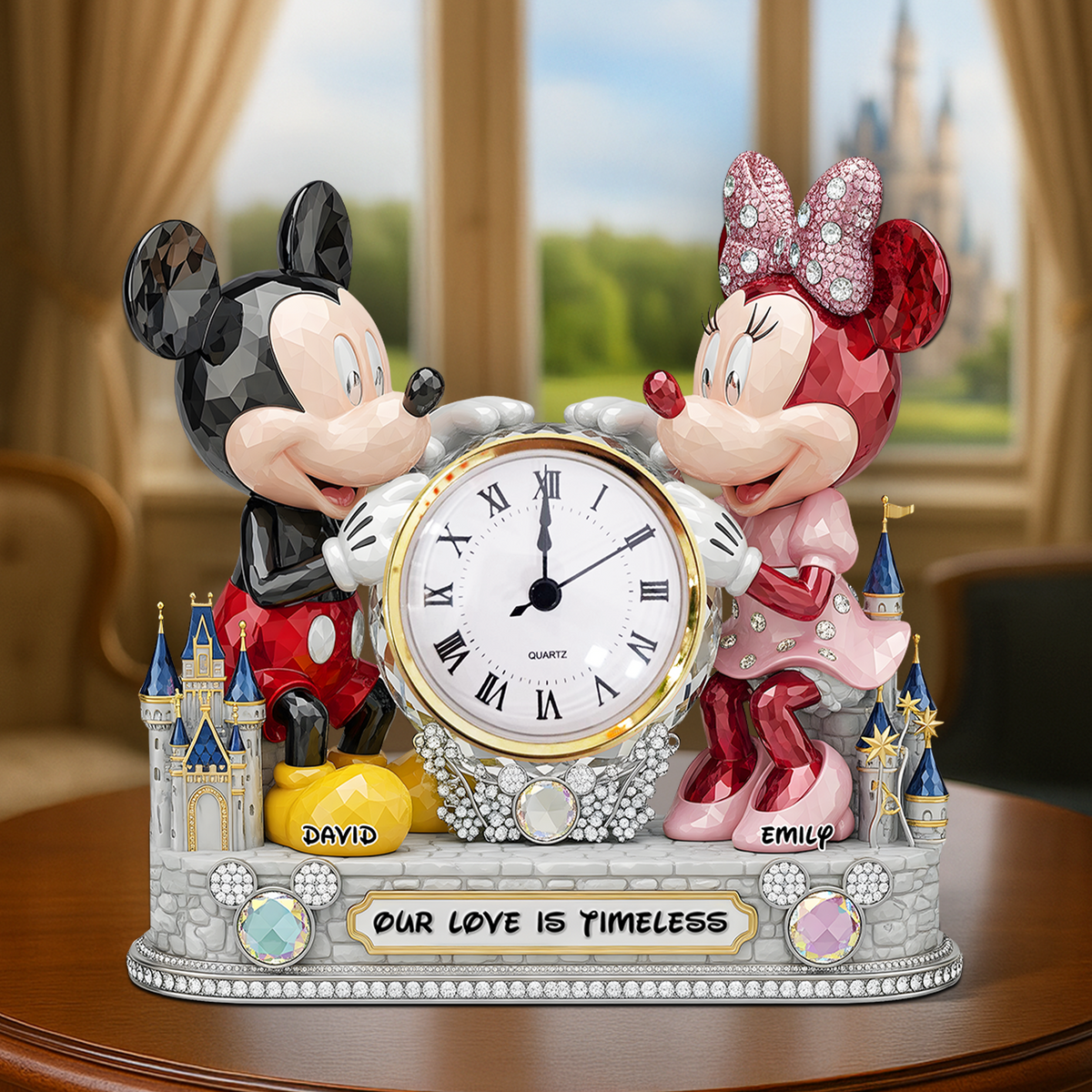 Timeless Love Couple Desk Clock Plaque - Personalized Gift For Couple 02OHPU030625-Homacus