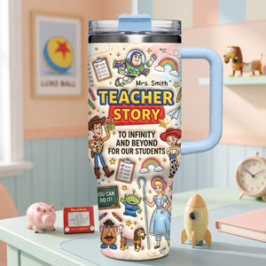 Devoted Teacher 40oz Tumbler With Handle - Personalized Gifts For Teachers 02QHLU220726-Homacus