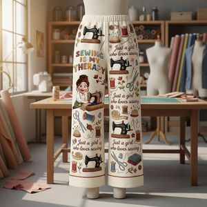 Sewing Is A Therapy Pajama Pants - Personalized Gift For Sewers 03PALU140126-Homacus