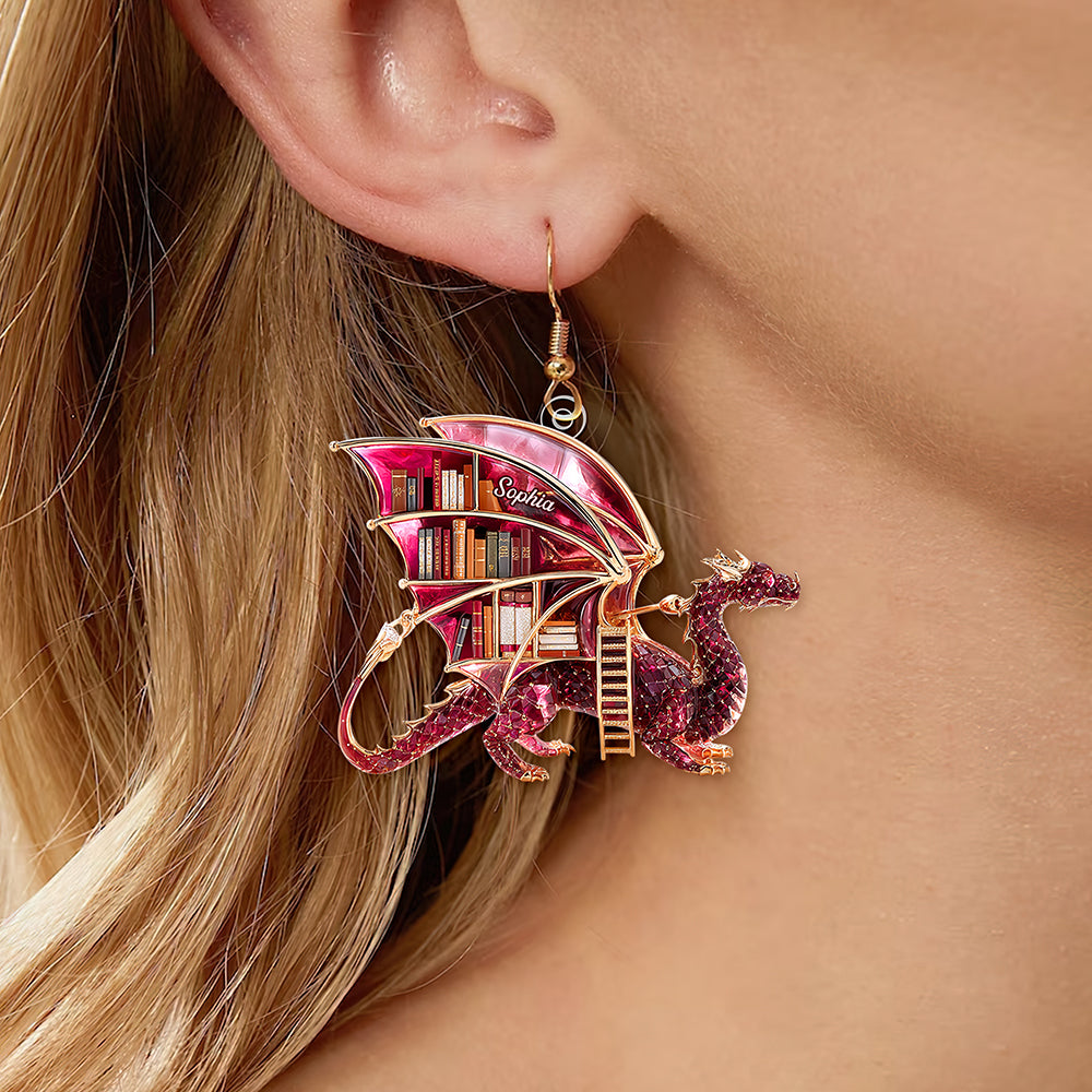 Mystical Book Acrylic Earrings- Personalized Gift For Book Lovers 02TGQN140625-Homacus