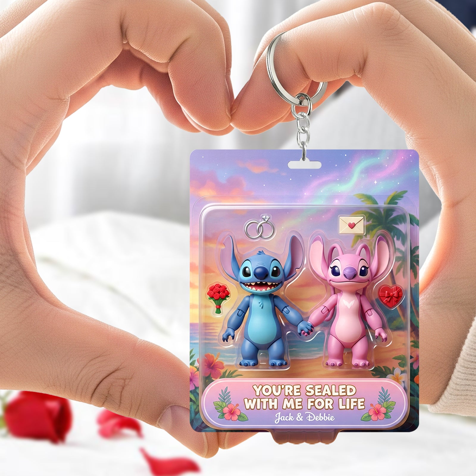 Sealed For Life Couple Acrylic Keychain - Personalized Gifts For Couple 04QHQN070125-Homacus