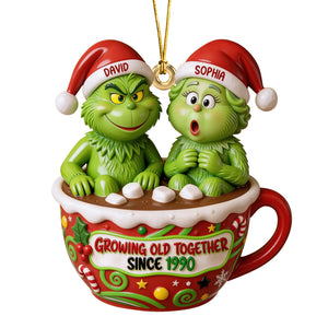 Hot Chocolate Cup Couple Ornament - Personalized Gifts For Couple Christmas Ornament 01TOQN160926-Homacus