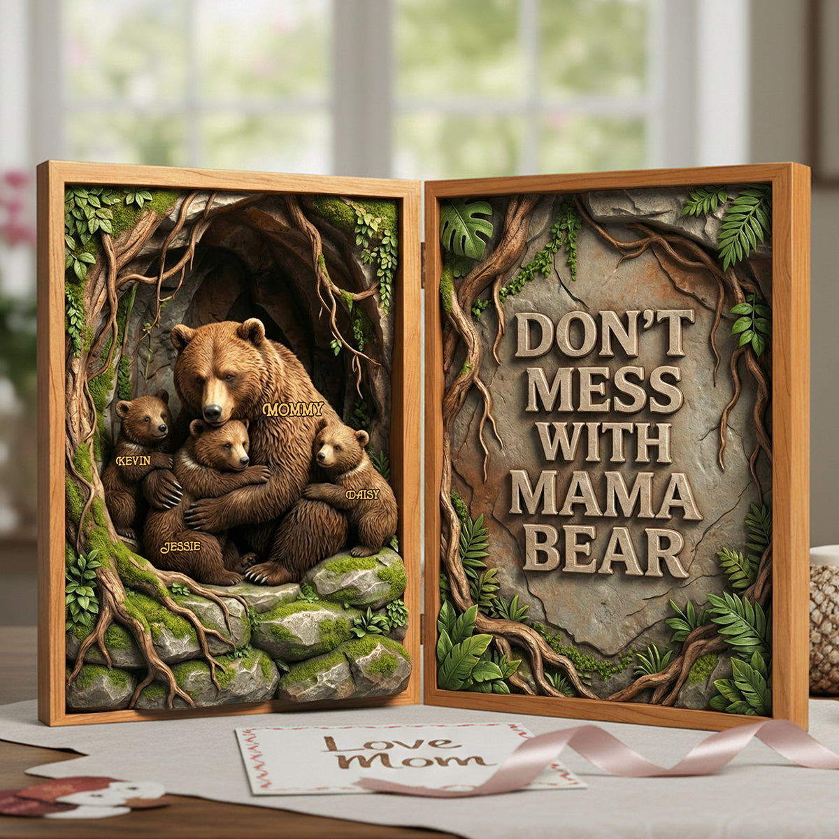 Mama Bear Acrylic Plaque - Personalized Gifts For Mom 02hyta100226-Homacus