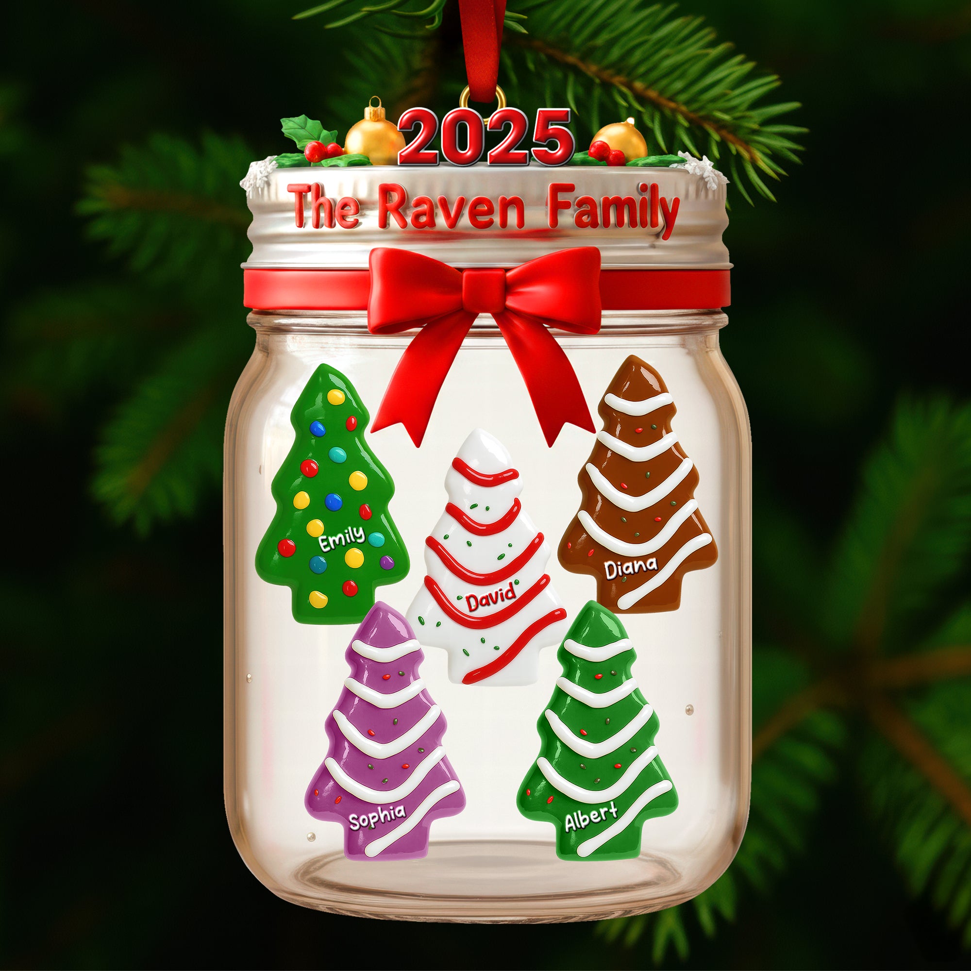 Christmas Tree Cake Acrylic Ornament - Personalized Gifts For Family 04naqn141125-Homacus