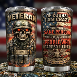 Fire Skull Veteran Tumbler Personalized Gifts For Veteran 04TYLU070426-Homacus