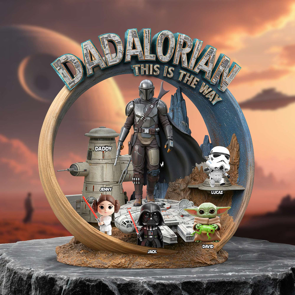 Holiday Gift For Dad – Personalized This Is The Way Plaque 02QHTN300425-Homacus