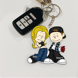 Personalized Gifts For Couple Keychain, Gangsta Love 03qhpu030125hg-Homacus