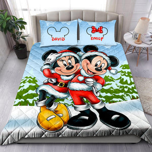 Personalized Gifts For Couple Christmas Quilt Bed Set 02ACQN291024-Homacus