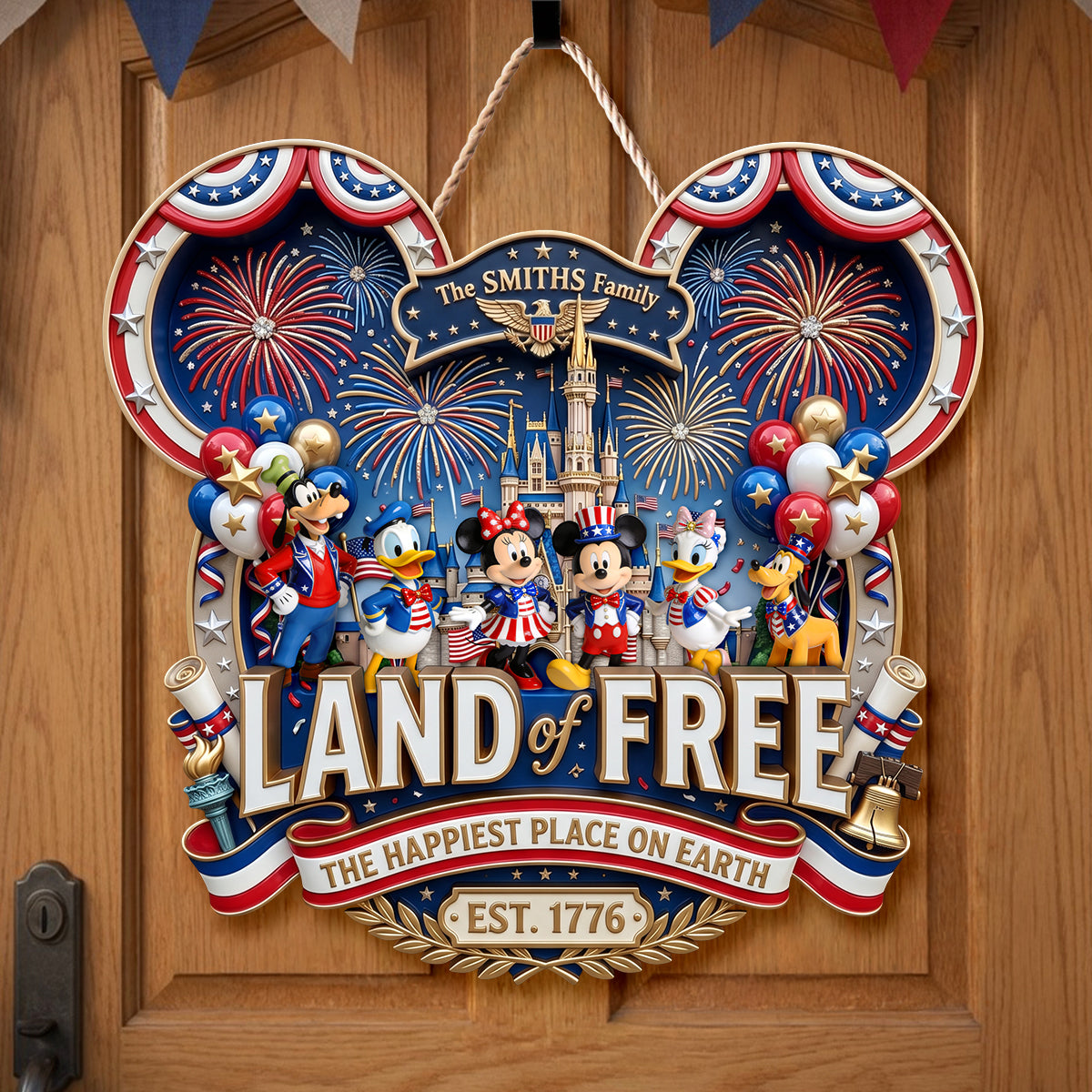 Land Of Free Acrylic Sign - Personalized Gifts For Family 06padh170626-Homacus