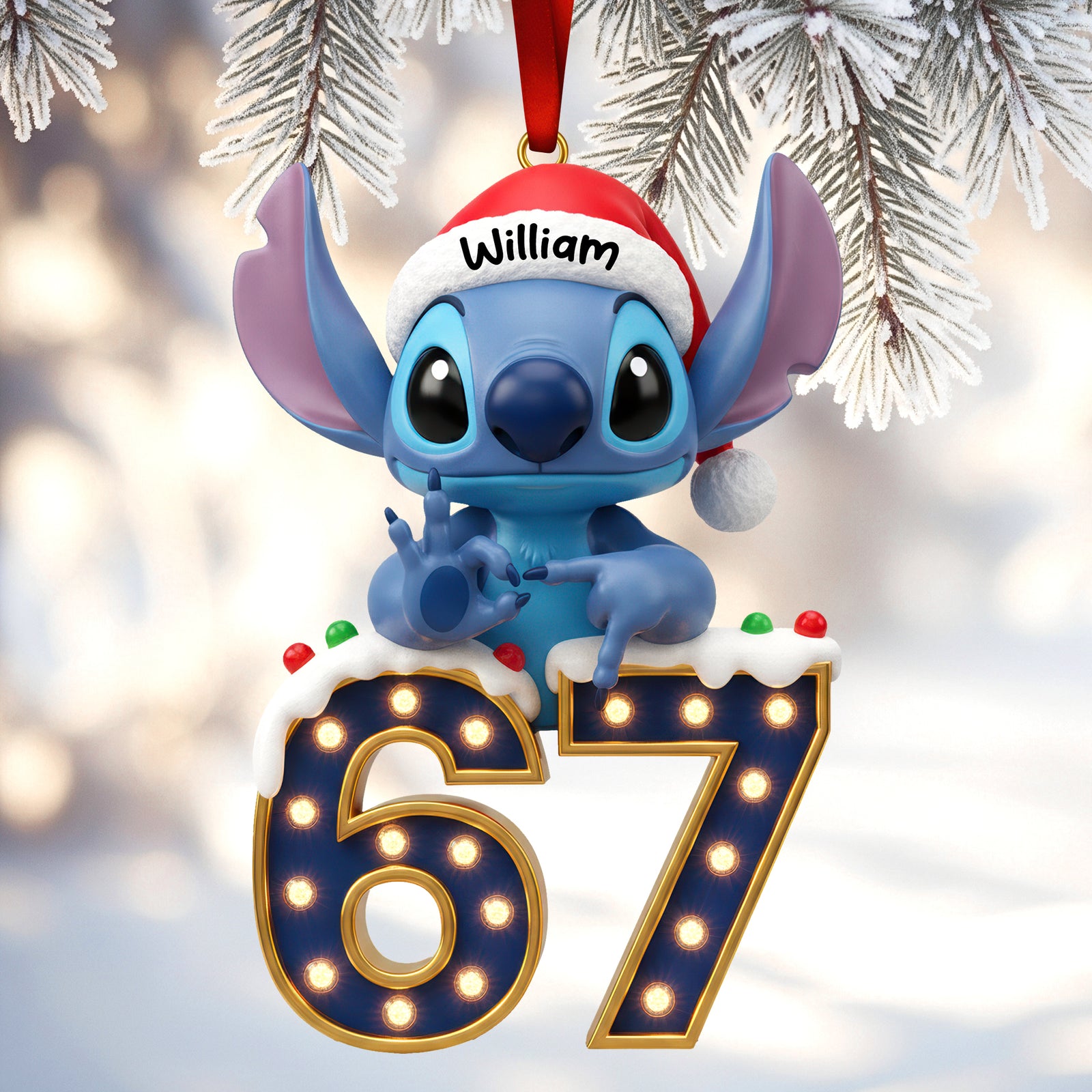 Alien Says Six Seven Acrylic Ornament - Personalized Christmas Gifts 04OHQN181125-Homacus