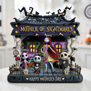 Spooky Mom And Kids Acrylic Plaque - Personalized Gifts For Mother's Day Plaque 01OHLU150426-Homacus