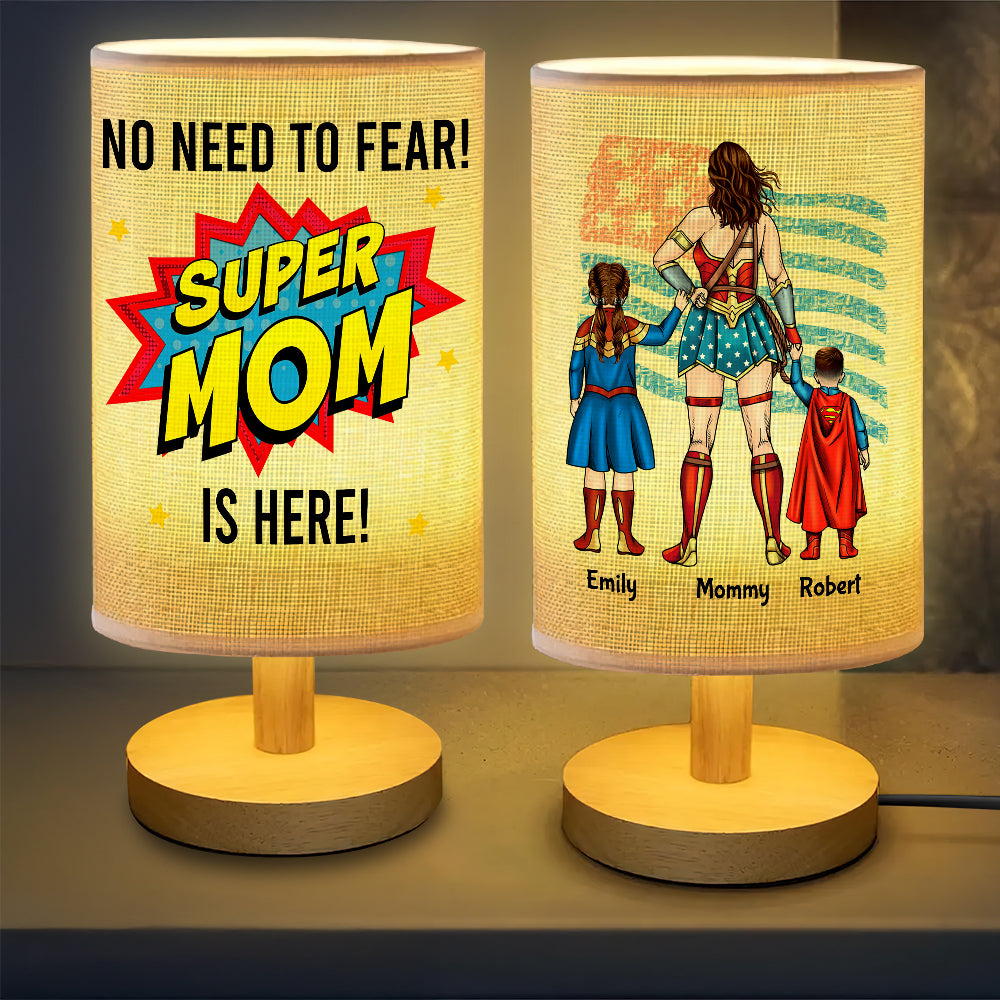 Personalized Gift For Mom Table Lamp Mother's Day Super Mom 04HUDT250325PA-Homacus