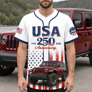 USA 250 Anniversary Baseball Jersey Shirt - Custom Photo Gifts For Offroad Car Lovers 04natn110626-Homacus