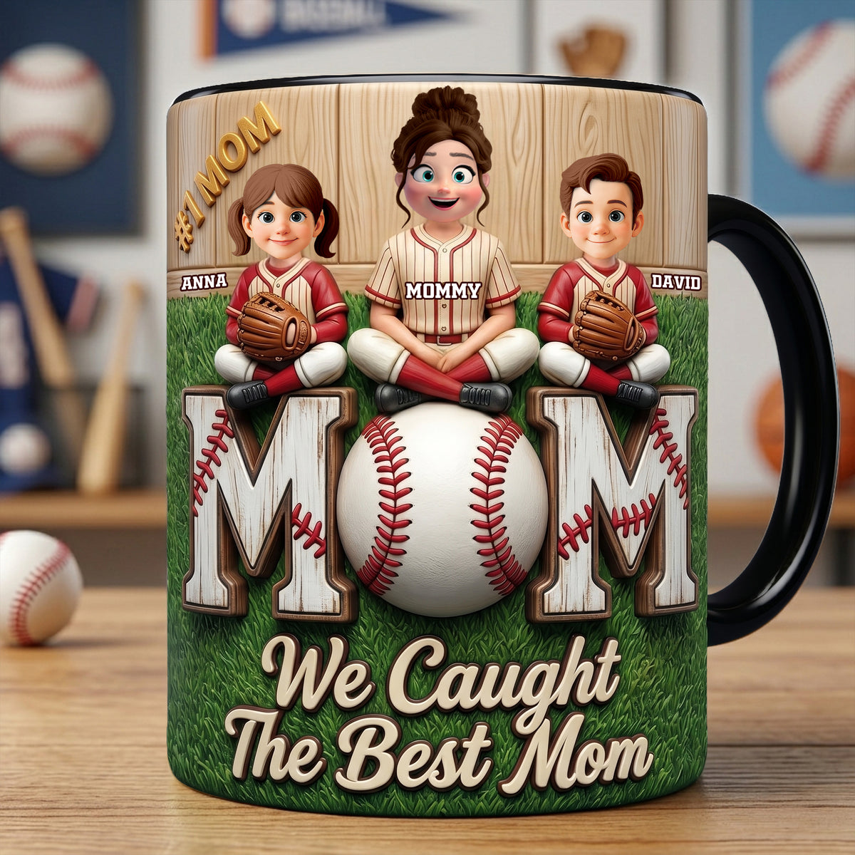Proud Baseball Mom Magic Coffee Mug - Personalized Gifts For Baseball Mom 03HULU220426-Homacus