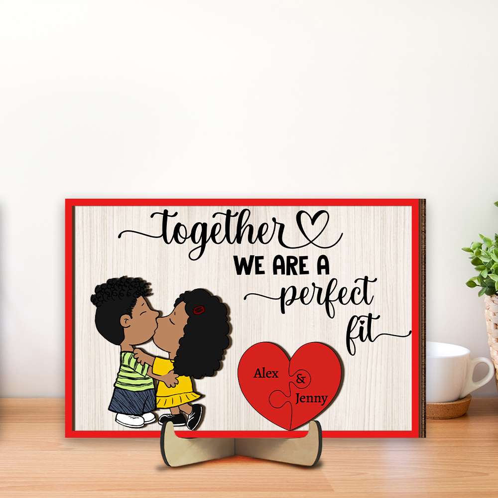 Personalized Gifts For Couple Wood Sign Kissing Couple 01OHMH140125HG-Homacus