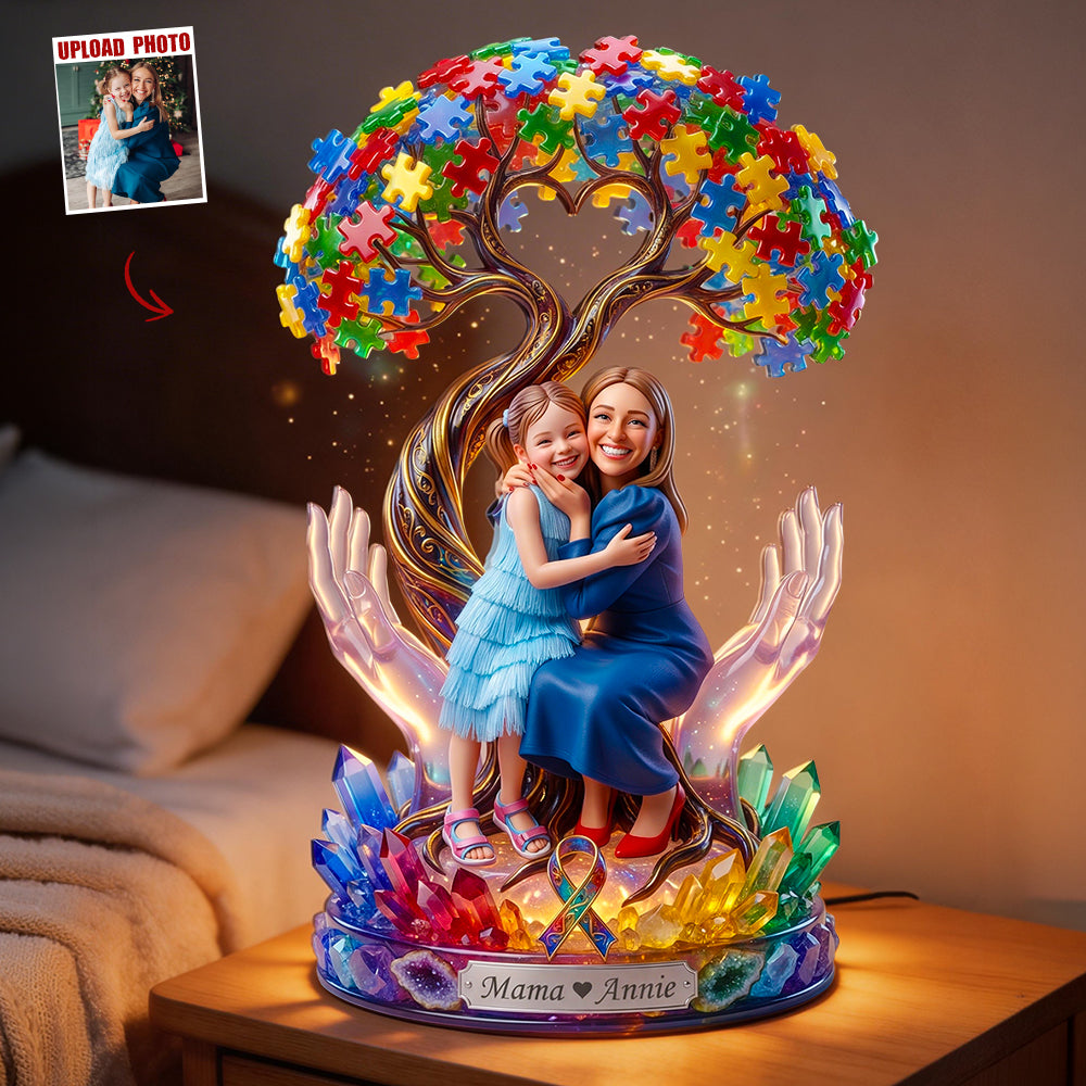 Autism Mom Tree Of Love Light Box - Custom Photo Gifts For Autism Mom 02qhdt270326-Homacus