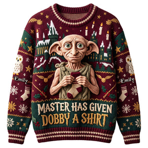 Festive Mascot Knitted Ugly Sweater - Personalized Gifts For Christmas 03NAQN140826-Homacus
