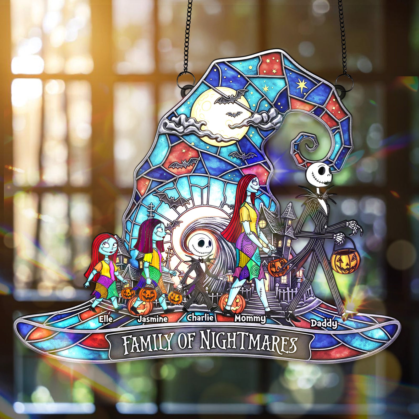 Family Of Nightmares Suncatcher Ornament Personalized Gifts For Family 02OHMG210825-Homacus