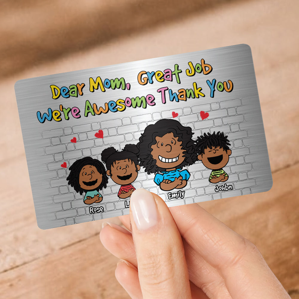 Personalized Gifts For Mom Aluminum Wallet Card Babies Say Thank Mom 02KAMH181224HH-Homacus