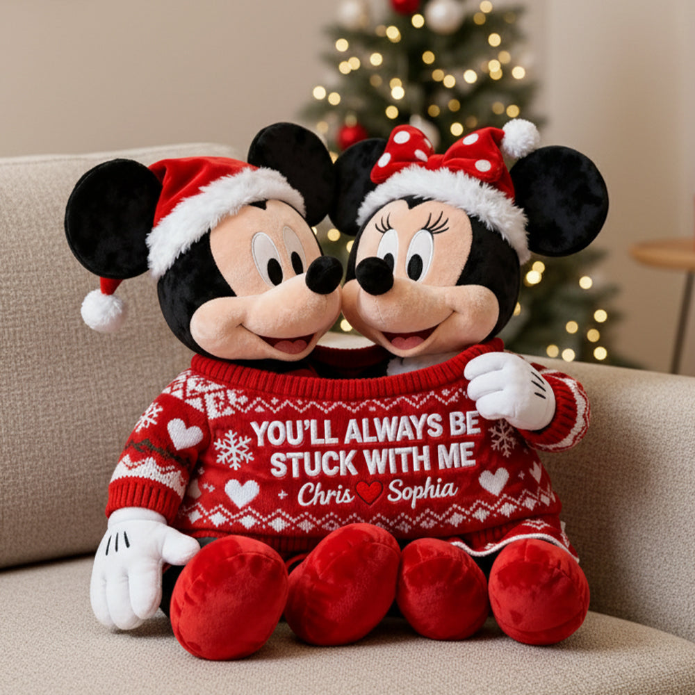 Couple In Cute Sweater Pillow, Personalized Gifts For Couple 03qhtn121125-Homacus