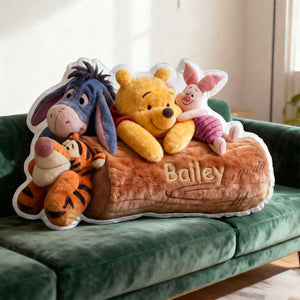 Peeking In Wood Log Shaped Pillow - Personalized Gifts For Cuteness Lovers 04QHMG041225-Homacus