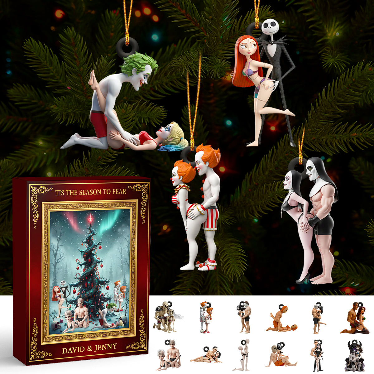 Spooky Love Christmas Advent Calendar Blind Box Personalized Gifts For Couple 03OHDT171025-Homacus