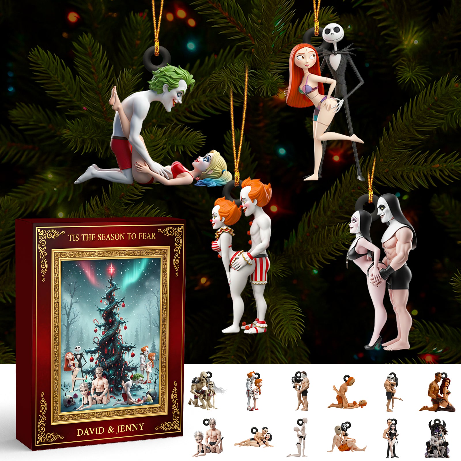 Spooky Love Christmas Advent Calendar Blind Box Personalized Gifts For Couple 03OHDT171025-Homacus